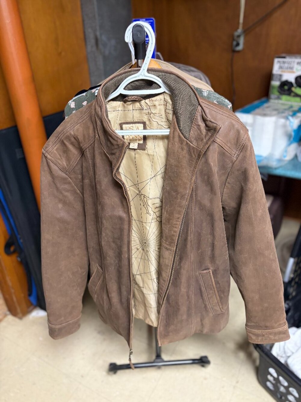 Jos A Banks Leather Jacket